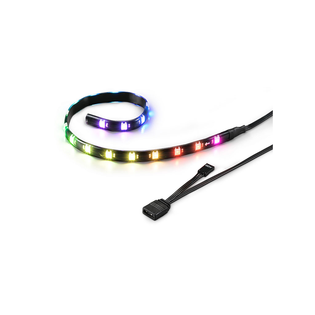 Sharkoon Shark Blades RGB - Cinta de LEDs RGB para PC, 60cm, 18 LEDS, Magnética y Adhesivo 3M,