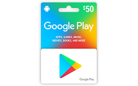 Google PlayCard 50 - Tarjeta $50 para Compras en Google PlayStore sin necesidad de tener tarjeta de crédito