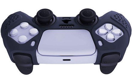 Guardian Edition Midnight Blue - Carcasa de silicona para control PS5, diseño ergonómico y suave