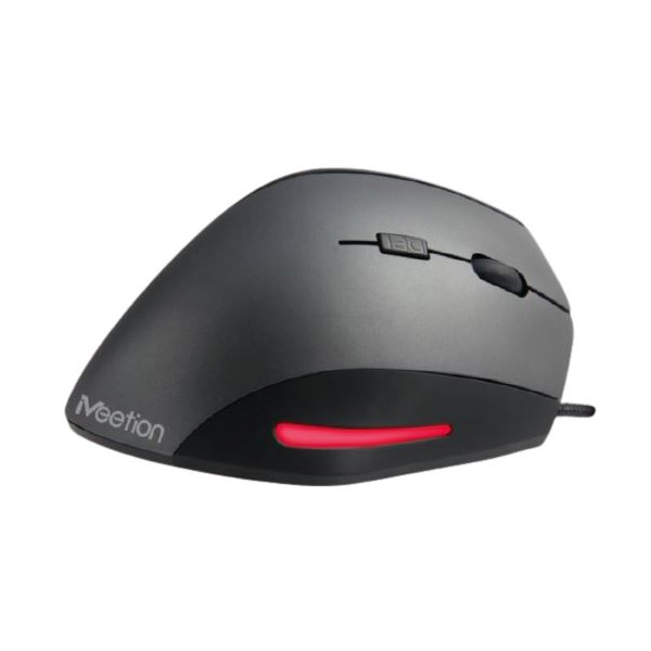 Meetion M380 Mouse Vertical USB - 4 Colores BackLight / 2400dpi / Negro