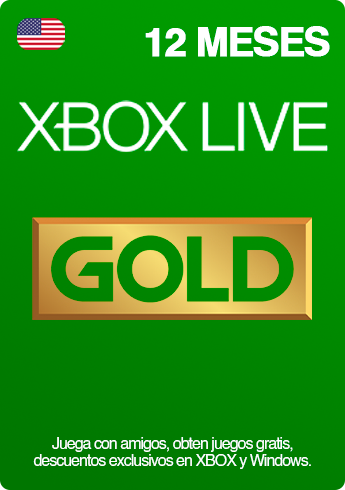 Xbox Store USA - Suscripción Xbox Live Gold 12 meses