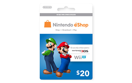 NetCard Nintendo E-Shop 20 - Tarjeta $20 para Compras en Nintendo Store sin necesidad de tener tarjeta de crédito