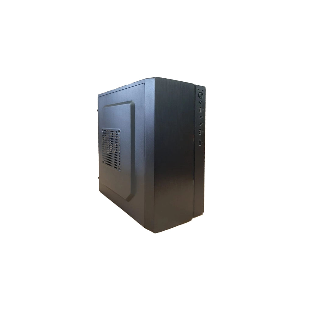 Caja – Micro ATX, Panel frontal, Audio, Conectores 2x USB 2.0, 600W ATX  20/24 pines. Negro - Yoytec
