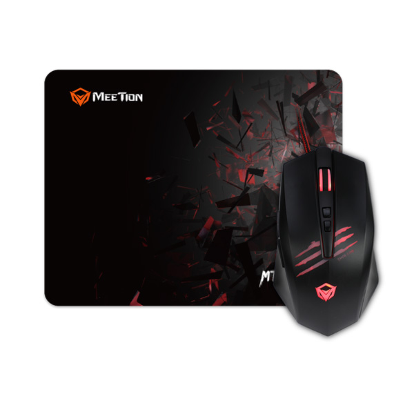Meetion THOR MTC010 Combo Gaming Mouse Sensor ADNS-5050 y mouse Pad / 2000Dpi / Negro