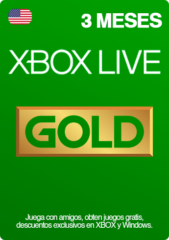 Xbox Store USA - Suscripción Xbox Live Gold 3 meses