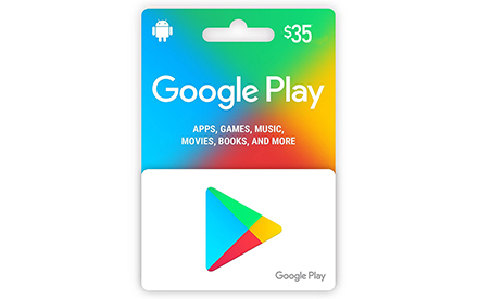 Google PlayCard 35 - Tarjeta $35 para Compras en Google PlayStore sin necesidad de tener tarjeta de crédito