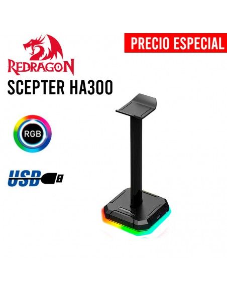 REDRAGON SCEPTER PRO - SOPORTE PARA AUDIFONO, RGB